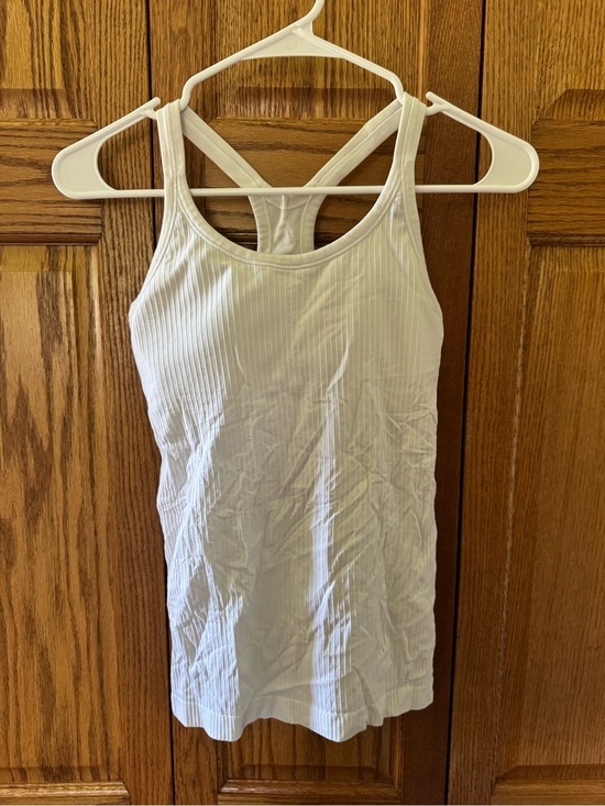 lululemon athletica Tops - Lululemon White Ribbed Racerback Tank
